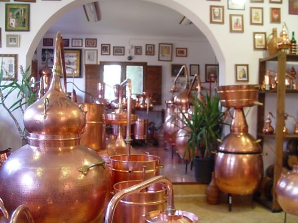 Destillatio Destillen Shop Destillen bei Destillatio kaufen - Einblick in den Unicobres Verkaufsraum in Andalusien