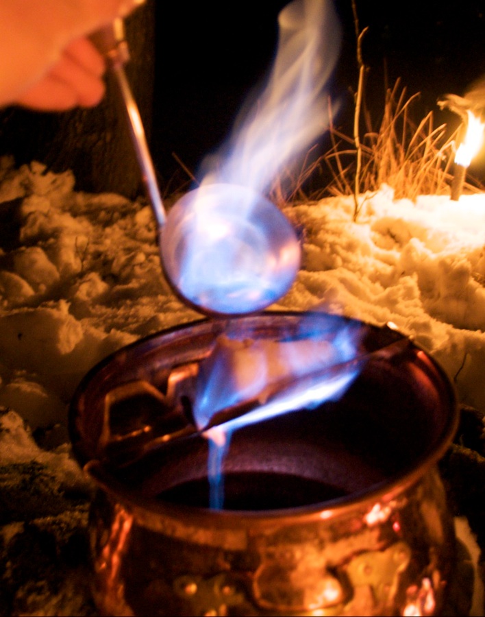 Passoire pour punch de vin rouge flambé (Feuerzangenbowle