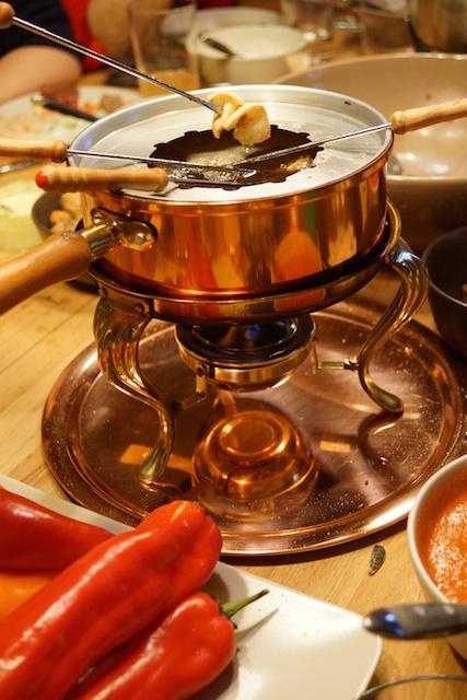 Bien cuisiner dans du cuivre - set pour fondue Set pour fondue