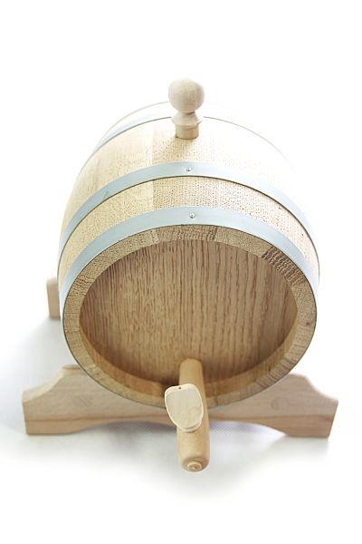 Barrique en bois 5 L avec support, en chêne naturel ~ Barrique En Bois Barrique en bois 5 L avec support, en chêne naturel ~ Barrique En Bois