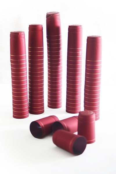 Capsules Thermorétractables Pour Bouteilles De Vin - Lot De 100 - PVC Rouge - 3x6 Cm - Protection étanche